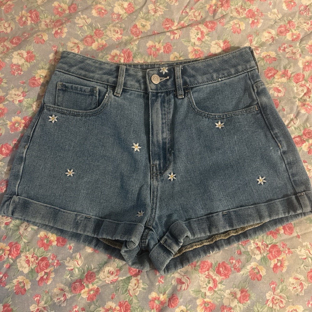 PacSun Blue Jean Shorts Distressed Cut-Off Style
